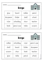 Vorschau - Arbeitsblätter - Bingo: at school/ school things - Seite 3