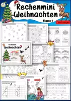 Vorschau - Arbeitsblätter - Freiarbeitsheft Mathe Weihnachten 1. Klasse Freiarbeitsmaterial Rechenmini - Deckblatt