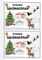 Vorschau - Arbeitsblätter - Freiarbeitsheft Mathe Weihnachten 1. Klasse Freiarbeitsmaterial Rechenmini - Seite 1