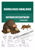 Vorschau - Stundenentwürfe - Unterrichtsentwurf zu Homologie und Analogie (inkl. Reihenplanung und Materialvorschlägen) - Deckblatt