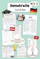 Vorschau - Arbeitsblätter - Demokratie Lerntheke, Leseverständnis | Kl. 3 - 5 - Deckblatt