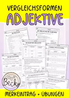 Vorschau - Arbeitsblätter - Adjektive - Vergleichsformen, steigern (Klasse 3, 4) - Deckblatt