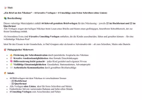 Vorschau - Anderer Materialtyp - Ein Brief an den Nikolaus - Seite 1