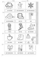 anteprima - Esercizi - Deutsch/DaZ - Winter - Miniwörterbuch - Leporello, Sprachförderung, Freiarbeit, Stationen (Mini dizionario “Inverno”) - Pagina 2