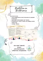 Vorschau - Arbeitsblätter - Meditation im Buddhismus: Ziele, Formen & Entstehung - Deckblatt