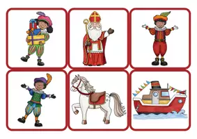 Voorbeeld - Ik dobbel en ik lees thema Sint na thema 2 'ik lees met hup en aap' - Pagina 1