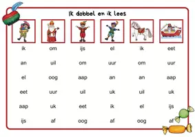 Voorbeeld - Ik dobbel en ik lees thema Sint na thema 2 'ik lees met hup en aap' - Pagina 3