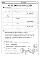 Vorschau - Arbeitsblätter - Adjektive - Vergleichsformen, steigern (Klasse 3, 4) - Seite 1