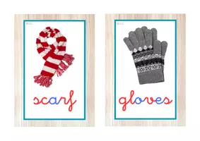 Vista previa - Tarjetas / Manipulativos - INGLÉS - Vocabulario letra minúscula ligada (invierno) - Portada