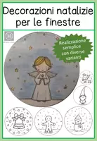 anteprima - Materiale per pittura e bricolage - Lavoretto decorazioni natalizie per le finestre - Pagina di copertina