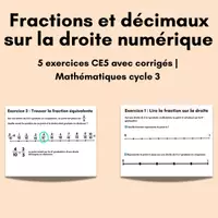 Aperçu - Apprentissages en autonomie - Fractions et décimaux sur la droite numérique - Page de couverture
