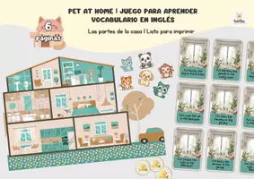 Vista previa - Juegos / Gamificación - Actividades para aprender las partes de la casa en ingles,actividades Montessori partes de la casa en ingles - Portada