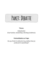 Vorschau - Arbeitsblätter - Englisch Diskussionspaket Fast Fashion & Sweatshops - Deckblatt