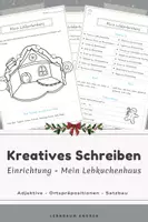 Vorschau - Arbeitsblätter - Weihnachten: Kreatives Schreiben - Einrichtung Lebkuchenhaus - Deckblatt
