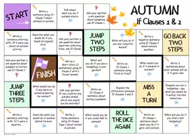 Vorschau - Arbeitsblätter - CONDITIONAL 1 & 2 🎲 HERBST - Würfelspiel (Autumn) - Seite 2