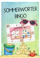 Vorschau - Arbeitsblätter - Sommerwörter Bingo -spielerisches Lesetraining DAZ - Deckblatt