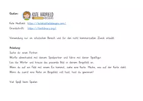 Vorschau - Arbeitsblätter - Sommerwörter Bingo -spielerisches Lesetraining DAZ - Seite 1
