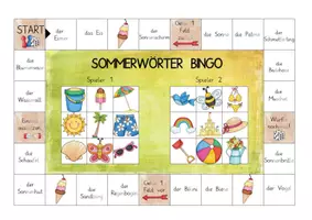 Vorschau - Arbeitsblätter - Sommerwörter Bingo -spielerisches Lesetraining DAZ - Seite 2