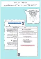 Vorschau - Merkblätter - KI Leitfaden - Umgang mit KI im Unterricht für Schülerinnen und Schüler - Deckblatt