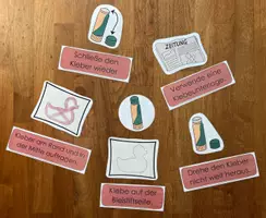 Vorschau - Präsentationen/Tafelbilder - Kleberegeln (Bilder und Wortkarten) WG 1. - 4. Klasse - Deckblatt