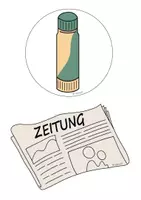 Vorschau - Präsentationen/Tafelbilder - Kleberegeln (Bilder und Wortkarten) WG 1. - 4. Klasse - Seite 1