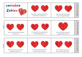 Vorschau - Arbeitsblätter - Mein verliebte Zahlen - Leporello - Seite 1