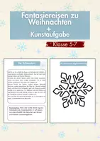 Vorschau - Arbeitsblätter - Weihnachten Kunst mit Fantasiereise Vertretung Klasse 5-7 - Deckblatt