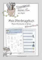 Vorschau - Arbeitsblätter - Mein Pferdetagebuch: Meine Pferdeseite im Winter - Deckblatt
