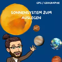 Vorschau - Bildkarten - Sonnensystem realistisch auslegen - Deckblatt