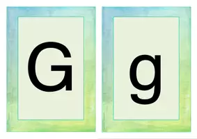 anteprima - Flashcard - Buchstabe "G" Einführung Bildkarten, Wortkarten, Alphabetisierung, DaZ, Deutsch (Carte illustarte per la lettera "G") - Pagina 1
