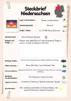 Vorschau - Arbeitsblätter - Steckbrief Niedersachsen - Infotext mit Vorlage + Lösungen - Seite 2