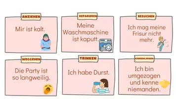 Vorschau - Arbeitsblätter - So viele Probleme - Imperativ / Modalverben üben - Seite 1