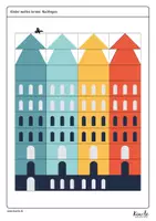 Vorschau - Spiele - Legespiel – Fröhlich bunte Häuser nachlegen - Seite 1