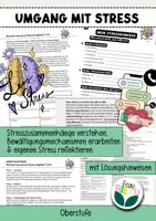 Vorschau - Arbeitsblätter - Umgang mit Stress Hormone Neurobiologie Gesundheit - Deckblatt