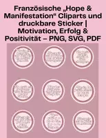 Vorschau - selbst erstellte Cliparts/Grafiken - Französische Hope Cliparts und druckbare Sticker - Deckblatt