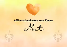Vorschau - Text - Affirmationskarten zum Thema Mut - Deckblatt
