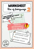 Vorschau - Arbeitsblätter - Use of language (2) - Grammar Übung (Realschulabschlussprüfung) - Deckblatt