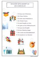 Vorschau - Arbeitsblätter - Weihnachtliche Satz- Bild- Zuordnung (Klasse 2) - Seite 3