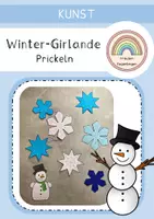 Vorschau - Mal- und Bastelvorlagen - Winter-Girlande prickeln (1. und 2. Klasse) - Deckblatt