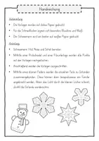 Vorschau - Mal- und Bastelvorlagen - Winter-Girlande prickeln (1. und 2. Klasse) - Seite 1