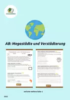 Vorschau - Arbeitsblätter - Arbeitsblatt zum Thema Megastädte und Verstädterung - Deckblatt