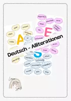 Vorschau - Stationenlernen - Deutsch - Alliterationen - Deckblatt