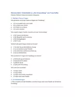 Vorschau - Arbeitsblätter - Klassenarbeit / Arbeitsblatt zu „Die Verwandlung“ von Franz Kafka - Seite 1
