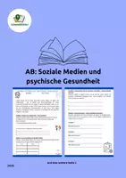 Vorschau - Arbeitsblätter - Arbeitsblatt: Soziale Medien und psychische Gesundheit - Deckblatt