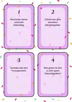 Vorschau - Aufgabenkarten - 🎂 15 Schreibanlässe zum Geburtstag 🎂 - Seite 1