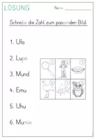 Vorschau - Arbeitsblätter - Buchstabe/Laut - U/u (1.Klasse) - Seite 2