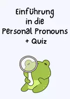 Vorschau - Präsentationen/Tafelbilder - Einführung Personal Pronouns Klasse 5 - Deckblatt