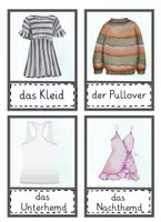 Vorschau - Poster - Bildkarten KLEIDUNG – 90 Wortschatzkarten für DaZ & Grundschule (A1–A2) - Seite 1