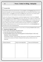 Vorschau - Arbeitsblätter - Codierung im Alltag - Beispiele - Deckblatt