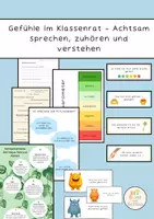 Vorschau - Poster - Gefühle im Klassenrat – Achtsam sprechen, zuhören und verstehen - Deckblatt